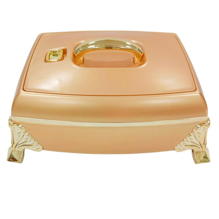 Luxe Marmerlook Hotpot – Warmhoud Kom met Gouden Handvat – 3L