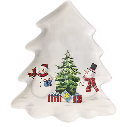 Luxe Kerstservies met Sneeuwpop Design