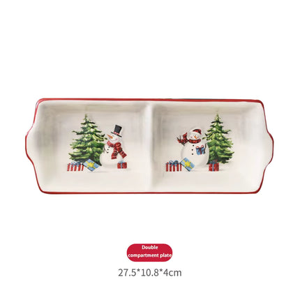 Luxe Kerstservies met Sneeuwpop Design