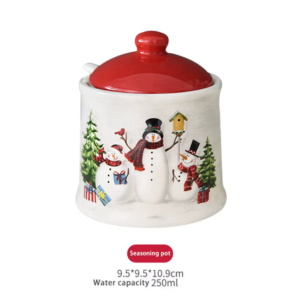 Luxe Kerstservies met Sneeuwpop Design