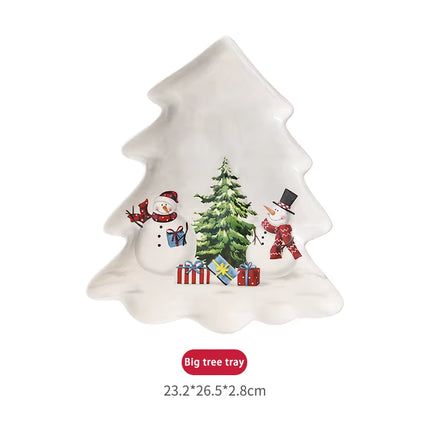 Luxe Kerstservies met Sneeuwpop Design