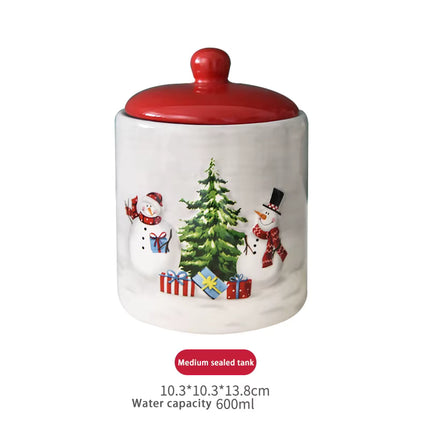 Luxe Kerstservies met Sneeuwpop Design