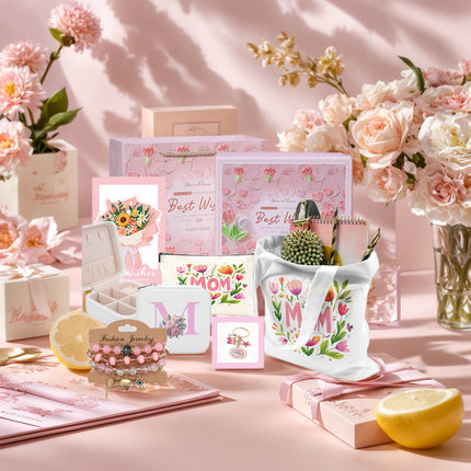 Moederdag Cadeauset MOM – Luxe Geschenkset voor Mama met Tas, Sieraden & Accessoires
