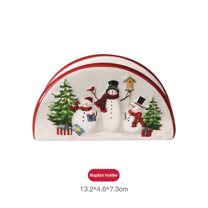 Luxe Kerstservies met Sneeuwpop Design