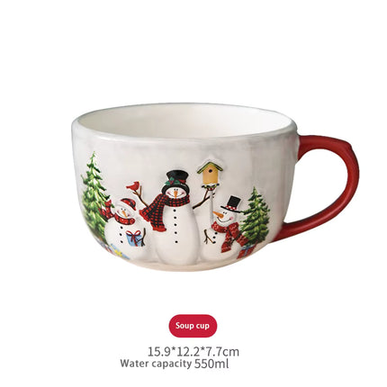 Luxe Kerstservies met Sneeuwpop Design