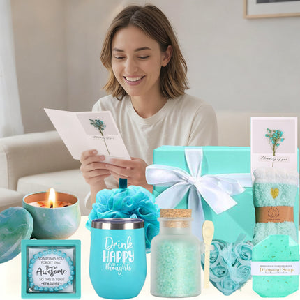 Luxe spa giftset met kaars, bodyverzorging & accessoires – perfect als cadeau