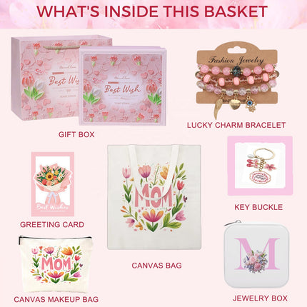 Moederdag Cadeauset MOM – Luxe Geschenkset voor Mama met Tas, Sieraden & Accessoires