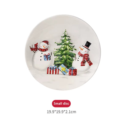 Luxe Kerstservies met Sneeuwpop Design
