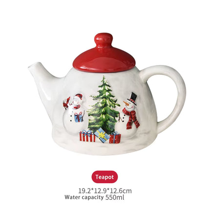 Luxe Kerstservies met Sneeuwpop Design