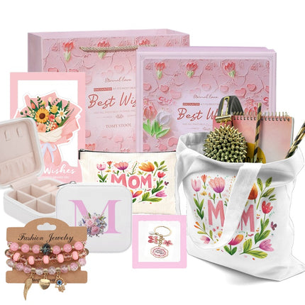 Moederdag Cadeauset MOM – Luxe Geschenkset voor Mama met Tas, Sieraden & Accessoires