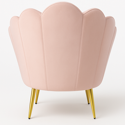 Elegante Fluwelen Fauteuil met Gouden Poten – Stijlvolle Zitplek voor Elk Interieur